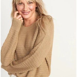 OLD NAVY - Super Cozy Textured Tunic Sweater for Women - Taupe - XS